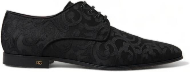 Dolce & Gabbana Zwarte Caiman Leren Heren Derby Schoenen Black Heren - Foto 2