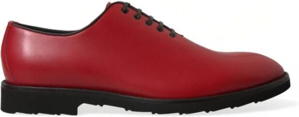 Dolce & Gabbana Rode leren Oxford jurkschoenen Red Heren