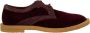 Dolce & Gabbana Bordeaux Velvet Exotisch Leren Veterschoenen Red Heren - Thumbnail 3