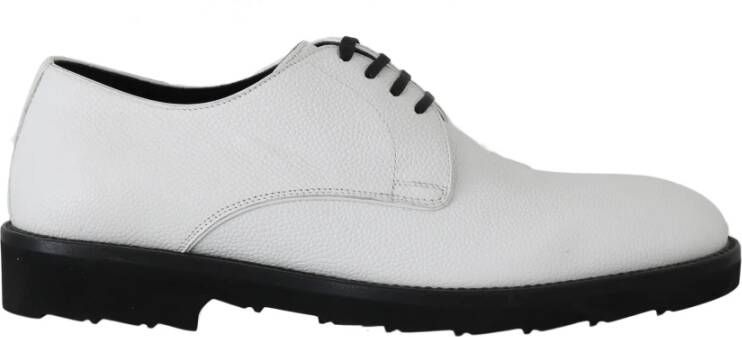 Dolce & Gabbana Witte Leren Derby Jurk Schoenen White Heren - Foto 3