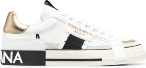 Dolce & Gabbana Lage Sneakers met Contrasterende Details Wit Heren