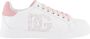 Dolce&Gabbana Low-Top Sneakers Dames Portofino Sneaker Wit Roze in wit - Thumbnail 1