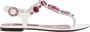 Dolce & Gabbana Leren Sandaal met Geometrische Print en Borduursel Multicolor Dames - Thumbnail 4