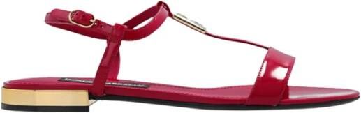 Dolce & Gabbana Leather sandals Roze Dames