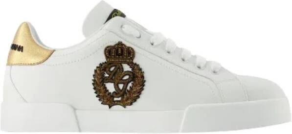 Dolce & Gabbana Leather sneakers White Dames
