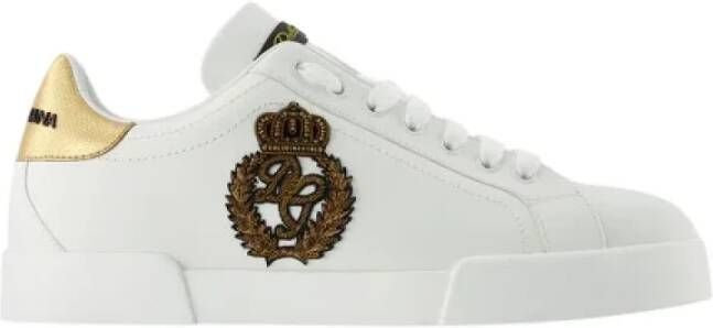 Dolce & Gabbana Leather sneakers White Heren