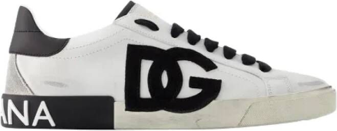 Dolce & Gabbana Leather sneakers White Heren