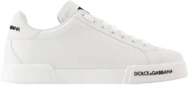 Dolce & Gabbana Leather sneakers White Heren