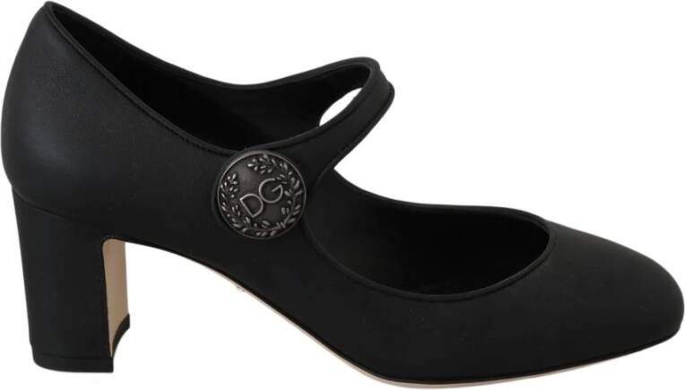 Dolce & Gabbana Leer Mary Janes Pumps schoenen Zwart Dames