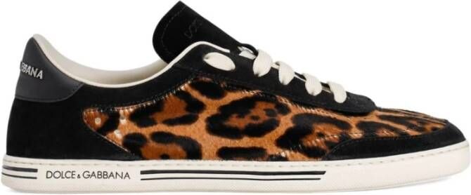 Dolce & Gabbana Leopard Print Lace-Up Sneakers