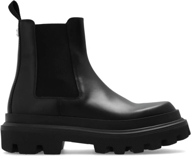 Dolce & Gabbana Chelsea Boots van geborsteld leer met iconische logo plaque Black Heren - Foto 2