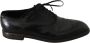 Dolce & Gabbana Zwarte Leren Veterschoenen Black Heren - Thumbnail 1