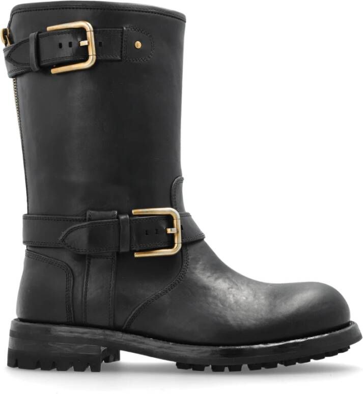 Dolce & Gabbana Leren enkellaarzen