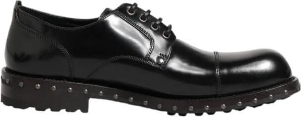 Dolce & Gabbana Leren Formele Derby Schoenen met Noppen