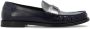 Dolce & Gabbana Blauwe Leren Loafers met Metalen DG Logo Blue Heren - Thumbnail 1
