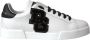 Dolce & Gabbana Leren Logo Low Top Sneakers - Thumbnail 1