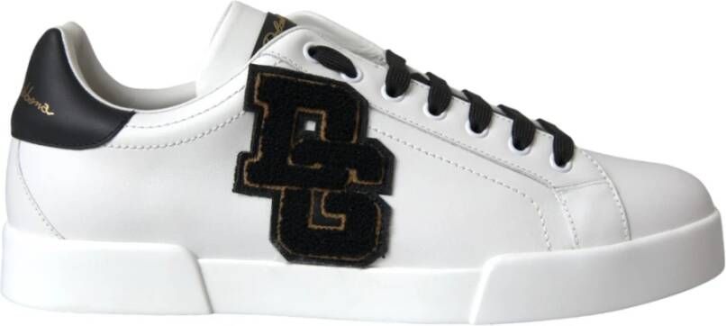 Dolce & Gabbana Leren Logo Low Top Sneakers