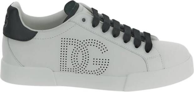 Dolce & Gabbana Leren Portofino Sneaker White Dames