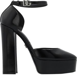 Dolce & Gabbana Leren pumps met verstelbare band Zwart Dames