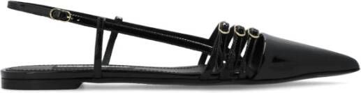 Dolce & Gabbana Zwarte Slingback van Lakleer met Puntige Neus Black Dames