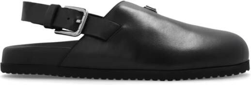 Dolce & Gabbana Leren schoenen met logo Black Heren