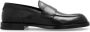 Dolce & Gabbana Blokhak Leren Loafers Amandel Teen Black Heren - Thumbnail 1