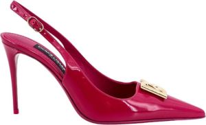 Dolce & Gabbana Leren Slingback Hakken Roze Dames
