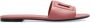 Dolce&Gabbana Sandalen Pastel Pink Leather Slipper With Embossed Logo in roze - Thumbnail 1