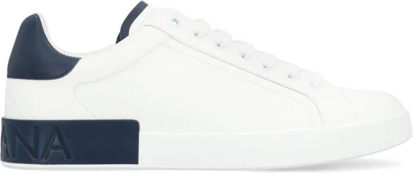 Dolce & Gabbana Leren Sneakers met Contrasterende Hielinzet