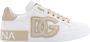 Dolce & Gabbana Leren Sneakers met Monogram Beige Heren - Thumbnail 1