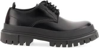 Dolce & Gabbana Leren Veterschoenen Black Heren