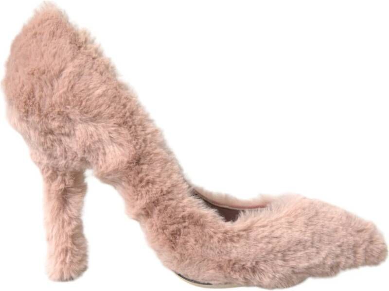 Dolce & Gabbana Lichtroze Nepbont Hakken Pumps Pink Dames
