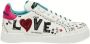Dolce & Gabbana Liefde Graffiti Logo Sneakers Wit - Thumbnail 1