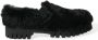 Dolce & Gabbana Zwarte Bont Leren Loafers Jurkschoenen Black Heren - Thumbnail 46