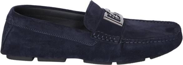 Dolce & Gabbana Blauwe platte schoenen van Dolce Gabbana Blue Heren