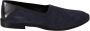 Dolce & Gabbana Blauw lederen geperforeerde slip op loafers schoenen - Thumbnail 11