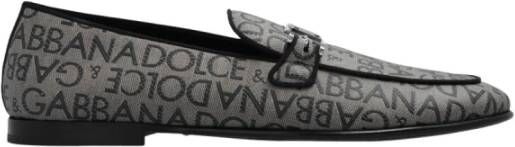 Dolce & Gabbana Loafers met monogram Gray Heren