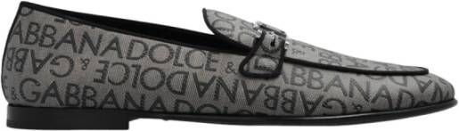 Dolce & Gabbana Bruine Loafers met Handtekening Monogram Brown Heren