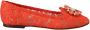 Dolce & Gabbana Rode Taormina Kant Kristallen Ballet Flats Schoenen Red Dames - Thumbnail 16