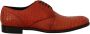 Dolce & Gabbana Oranje Exotisch Leren Laceup Derby Schoenen Orange Heren - Thumbnail 1
