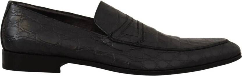 Dolce & Gabbana Loafers van Krokodillenleer Black Heren