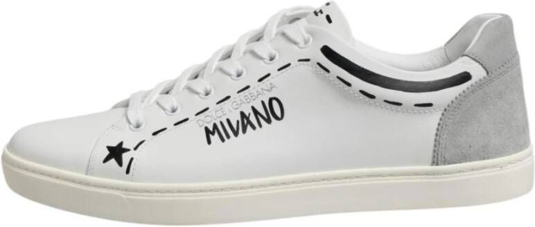 Dolce & Gabbana Logo Details Leren Lage Sneakers