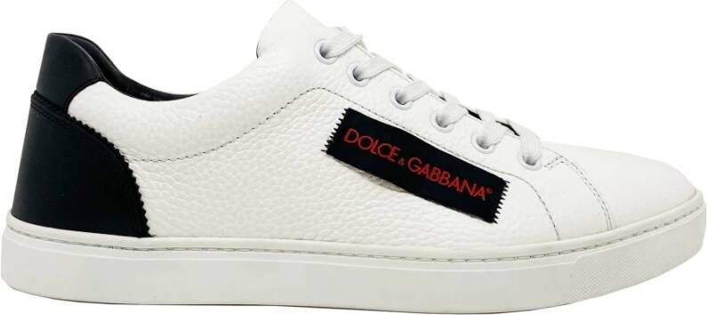 Dolce & Gabbana Logo Leren Sneakers voor Mannen