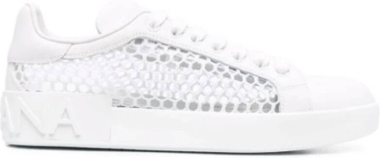 Dolce & Gabbana Logo Mesh-Panel Sneakers White Dames