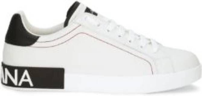 Dolce & Gabbana Logo-Patch Lage Sneakers White Heren