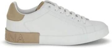 Dolce & Gabbana Logo Print Leren Sneakers