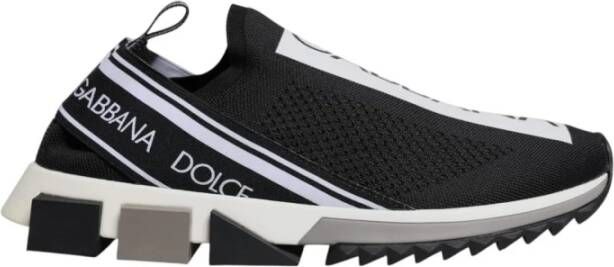 Dolce & Gabbana Zwarte Slip-On Sneakers Black Dames