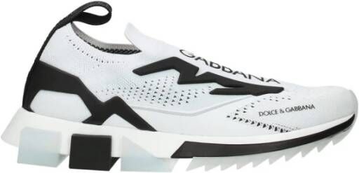 Dolce & Gabbana Logo Stoffen Sneakers met Rubberen Zool