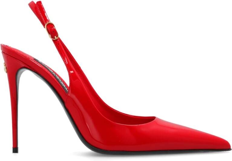 Dolce & Gabbana Rode Patentleren Slingback Hakken Red Dames