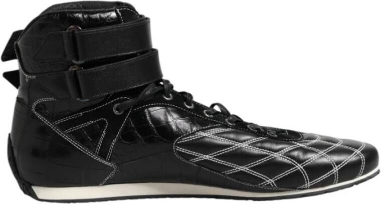 Dolce & Gabbana Luxe Gewatteerde Leren Sneakers met Rubberen Zool
